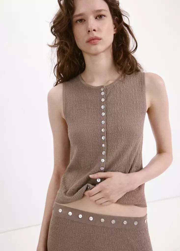 Solid top with buttons - Women | MANGO USA | Mango (US/MX/AU)