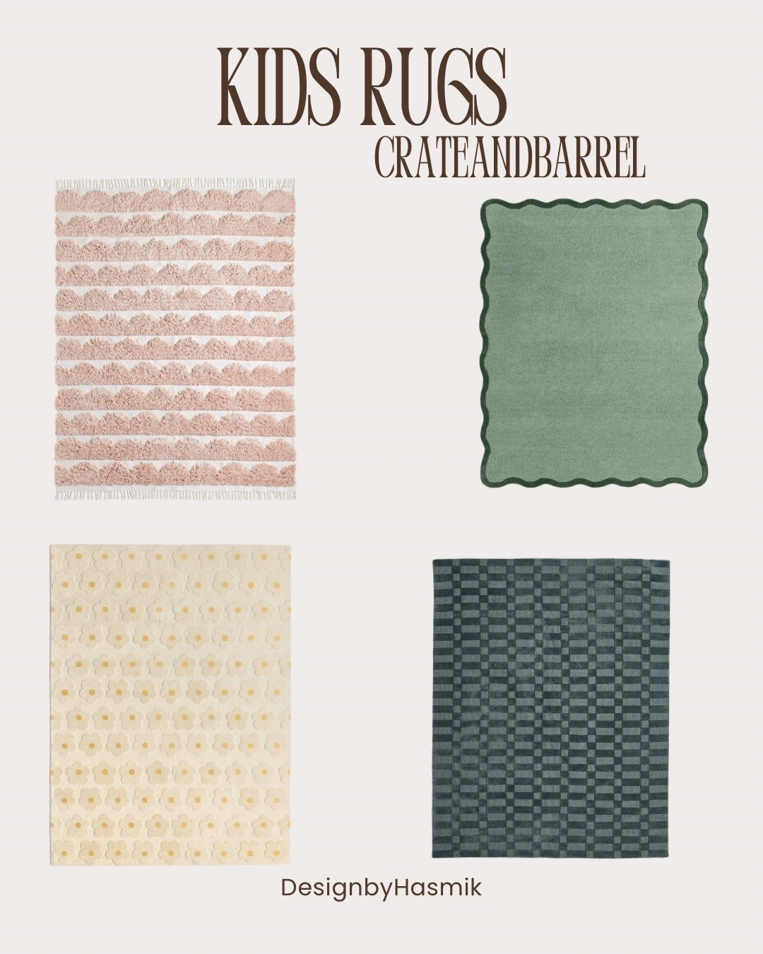 Cute rugs for kids room@Crate & Barrel

#LTKKids #LTKHome #LTKSaleAlert