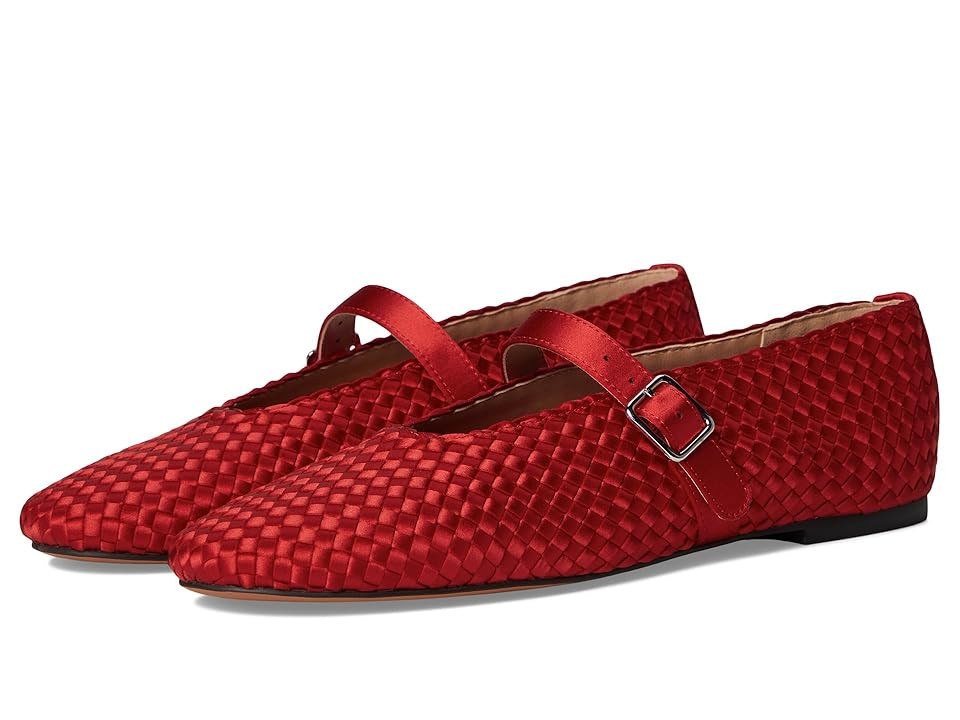 Steve Madden Dreaming Women's Flat Shoes Red Satin : 5.5 M, Mesh | Zappos