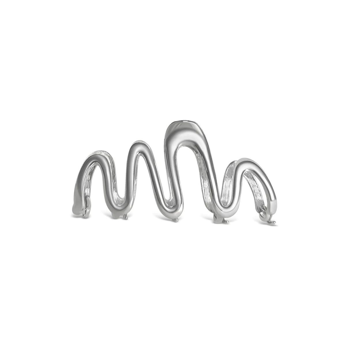 Silver Metal Scribble Hair Claw Clip | Anisa Sojka