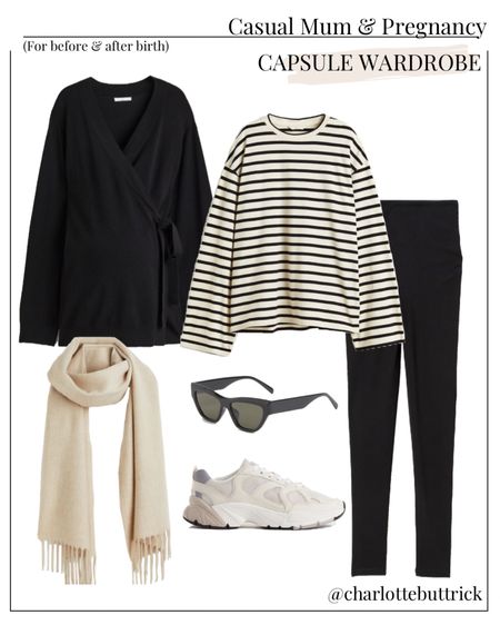 H&M new in Casual mum and pre/post pregnancy capsule wardrobe outfit idea for autumn / fall 🍂 #hmootd #hm #stripes #maternityoutfit 

#LTKbump #LTKSeasonal #LTKunder50