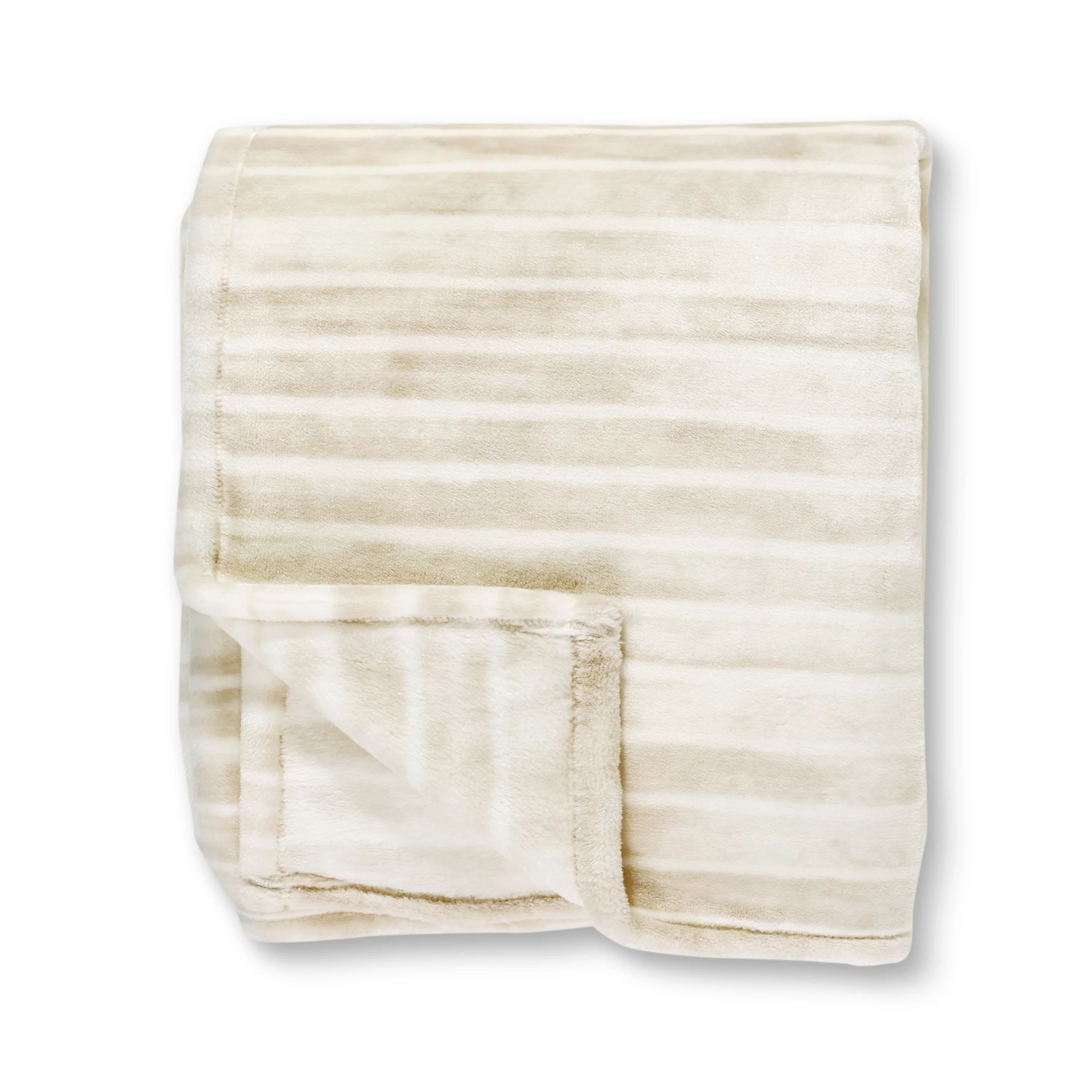 Better Homes & Gardens Ultra Plush Velvet Printed Throw Blanket, Beige, Oversized Throw | Walmart (US)