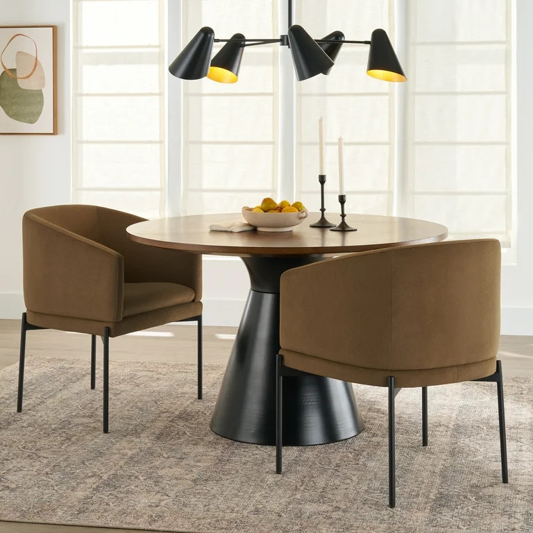 Better Home and Garden Wyatt velvet Dining Chair 2pk, Vesper Tobacco | Walmart (US)