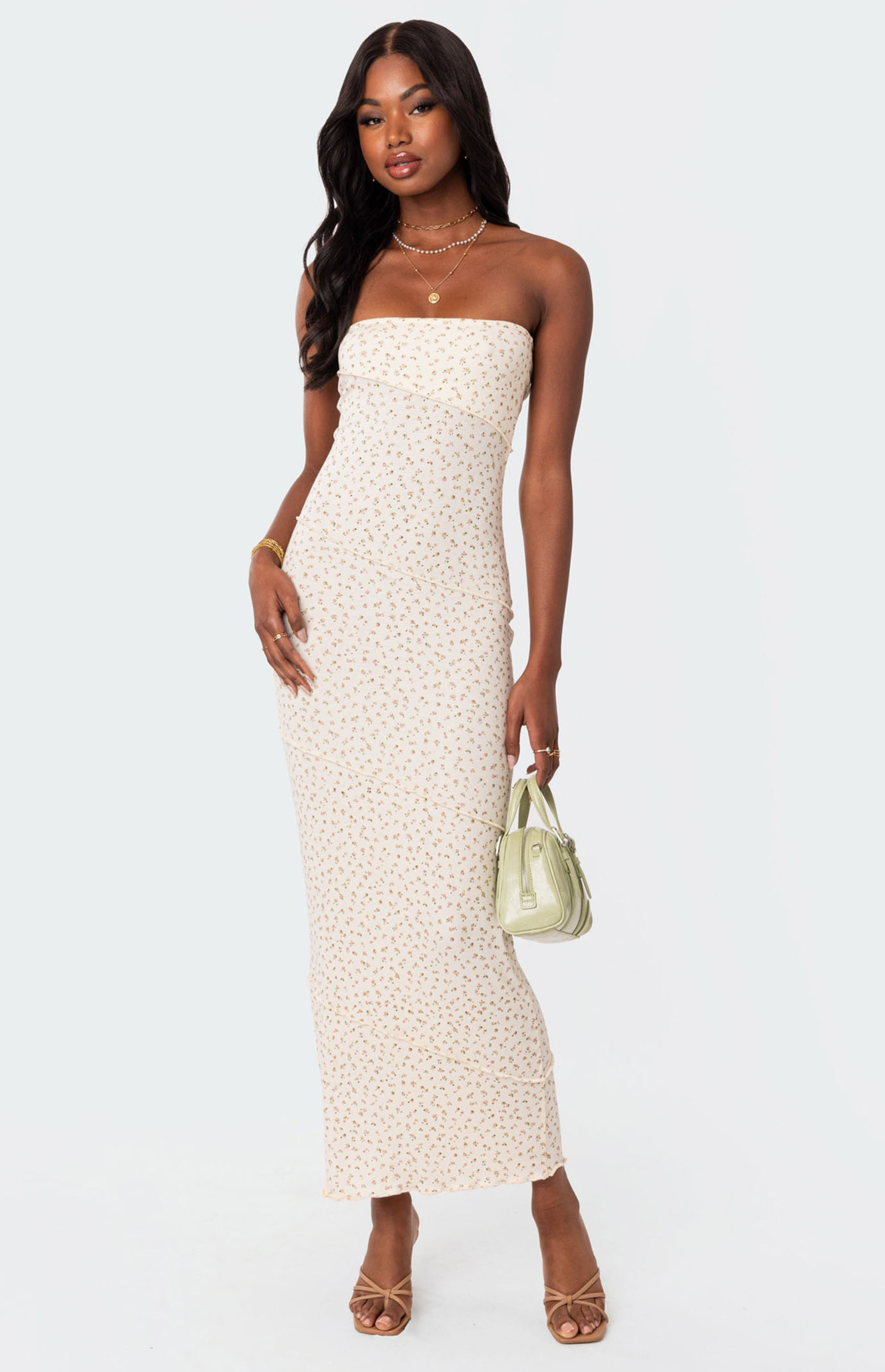 Edikted Lynn Ribbed Maxi Dress | PacSun