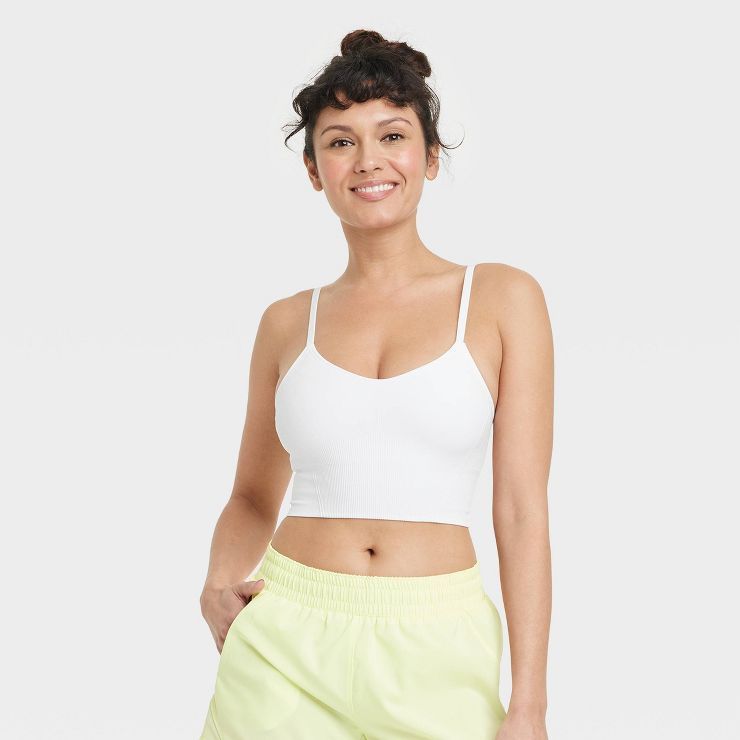 Women's Medium Support Seamless Cami Longline Sports Bra - All in Motion™ | Target