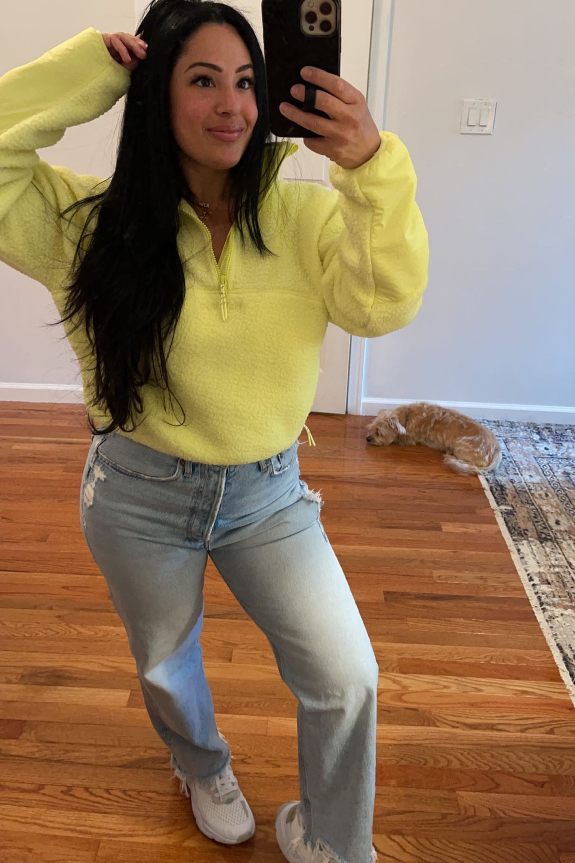 My favorite pair of jeans and new fave bright fleece 💛 #agoldejeans #halfdays #sorels 

#LTKcurves #LTKfit #LTKFind