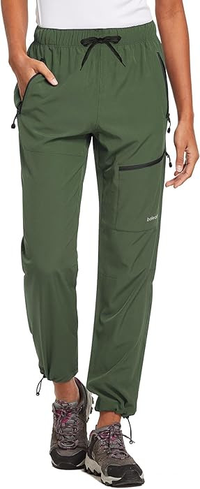 baleaf Women's Hiking Pants Quick Dry Lightweight Water Resistant Elastic Waist Cargo Pants for A... | Amazon (US)