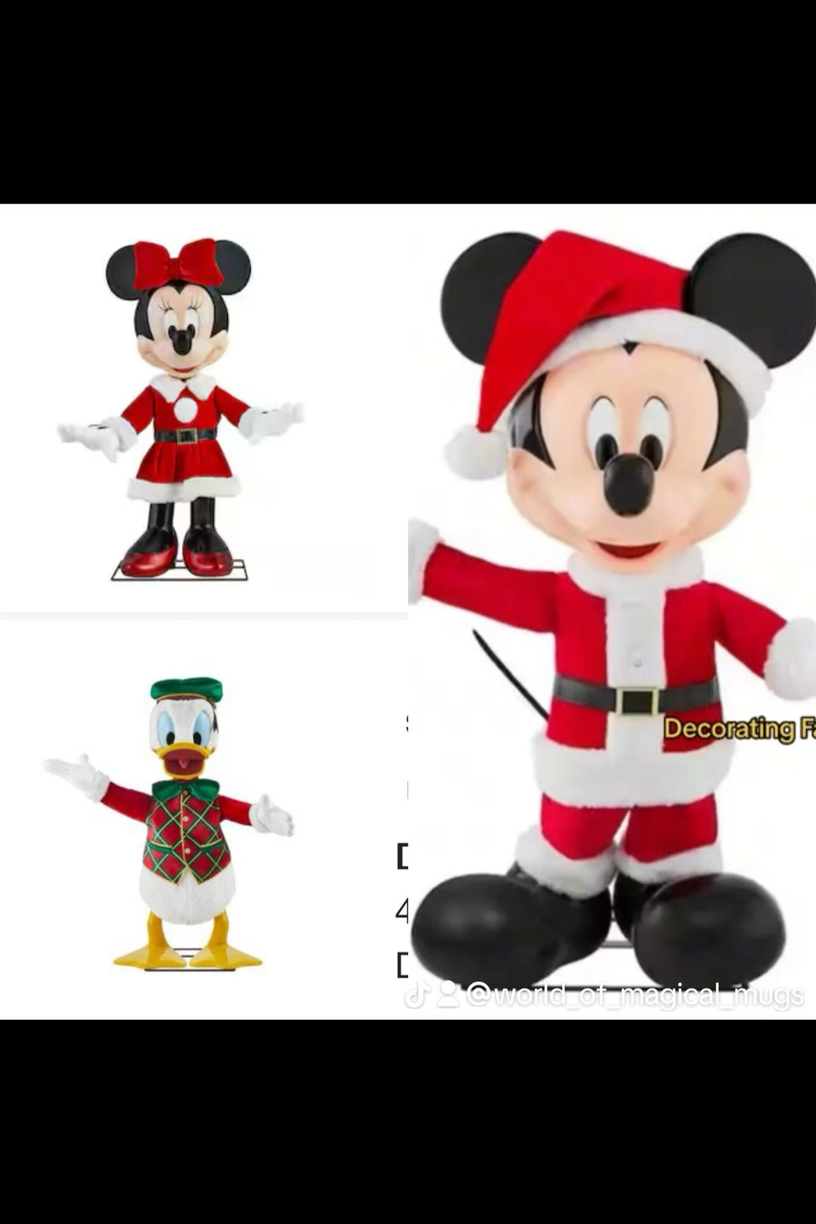 Mickey , Minnie and Donald Duck Christmas animatronic 