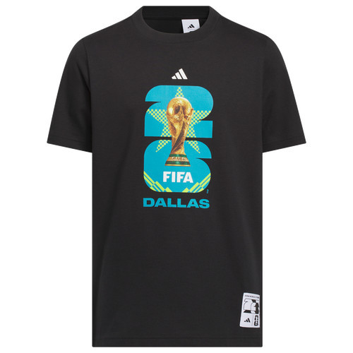 adidas Boys adidas FIFA World Cup 26 Host City Dallas Tee - Boys' Grade School Black Size S | Foot Locker (US)