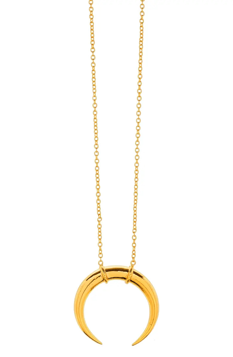 Cayne Crescent Plated Pendant Necklace | Nordstrom