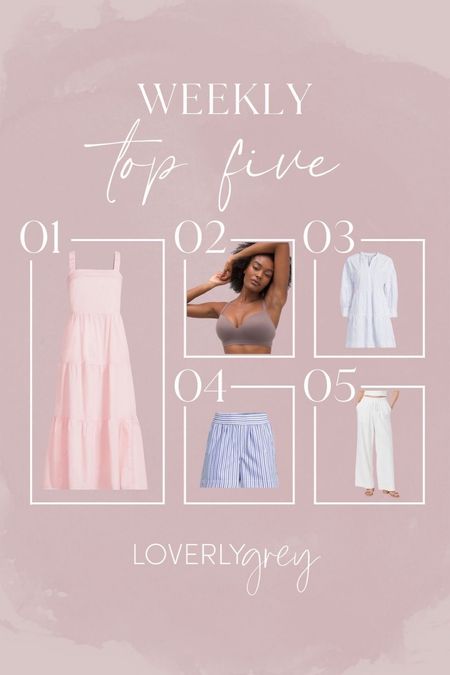 Weekly top five best sellers! I love this pink Free Assembly dress perfect for a baby shower! My favorite Soma bra is an essential! Another gorgeous Walmart dress perfect for spring and summer. Cute striped shorts that has a matching top (sold separately) to make the cutest summer set! Don't forget these linen blend Target pants perfect for a summer getaway! 

#LTKSeasonal #LTKFind #LTKstyletip