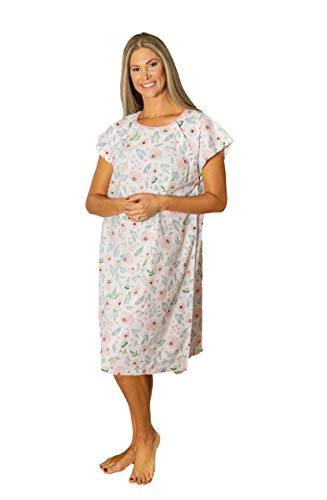 Gownies - Designer Hospital Patient Gown, 100% Cotton, Hospital Stay (Small/Medium, Ivy) | Amazon (US)