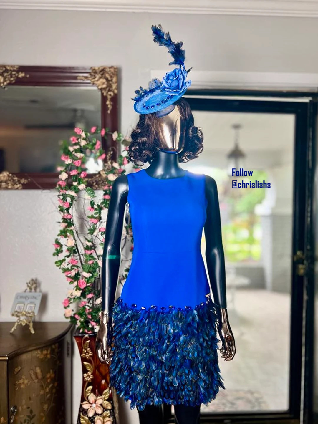 Audrey Dress Feather Matching Hat, Derby Outfit, Event Dress Wedding Dress, Party Dress - Etsy | Etsy (US)