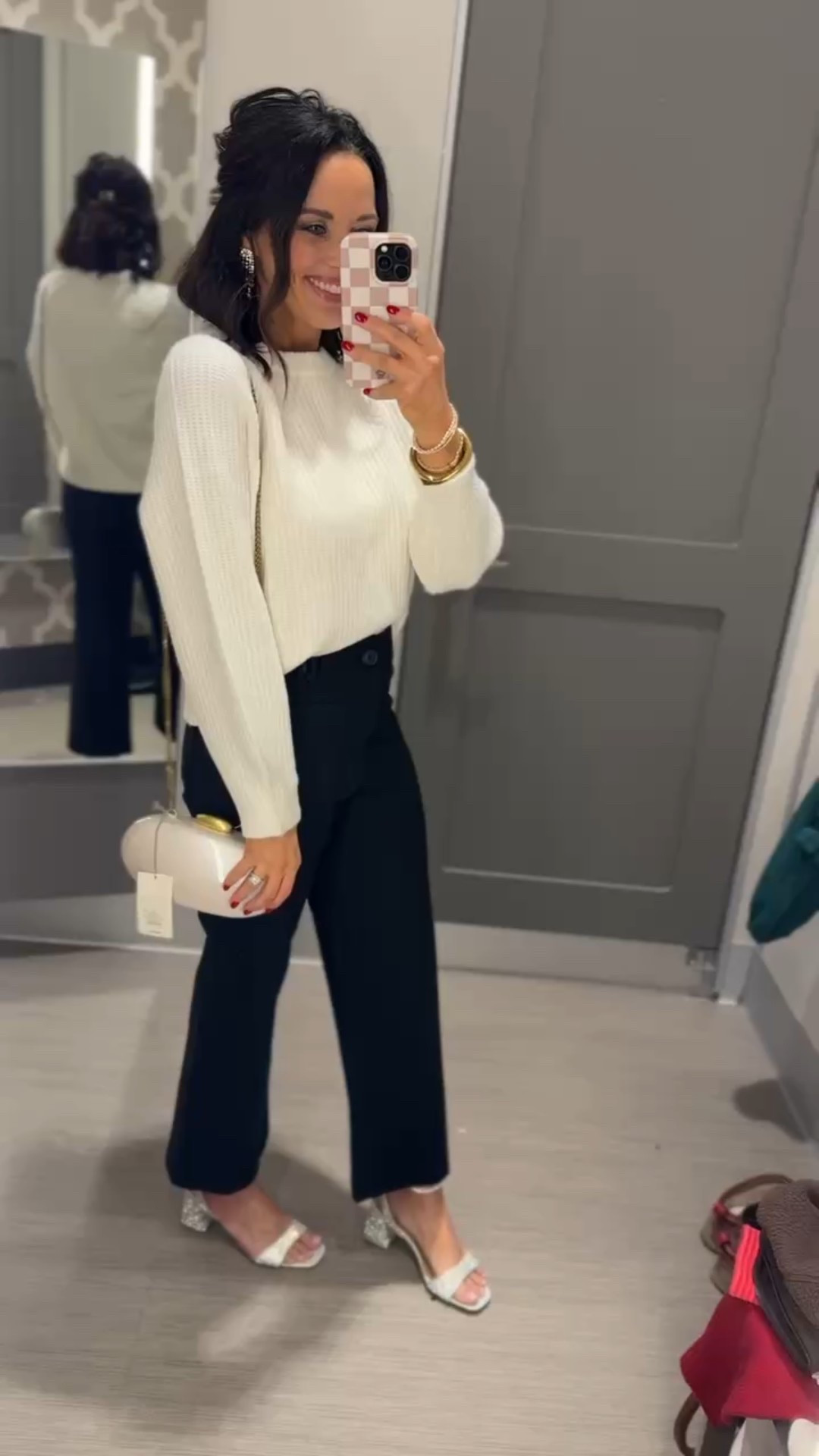 This is such a great outfit for work or errands that still feels festive and chic! The sweater is so cozy & this clutch adds a little flair! VintagePickin winter fashion finds target favorites winter must haves winter workwear sweater outfit elevated basicss Christmas

#LTKootd #LTKHoliday #LTKSeasonal