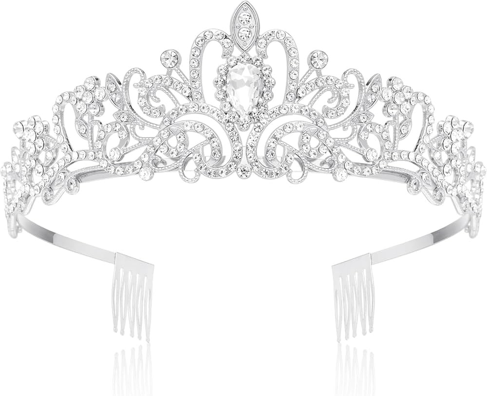 Makone Crowns for Women Princess Tiaras for Girls Queen Crown and Comb Tiara for Wedding Birthday... | Amazon (US)