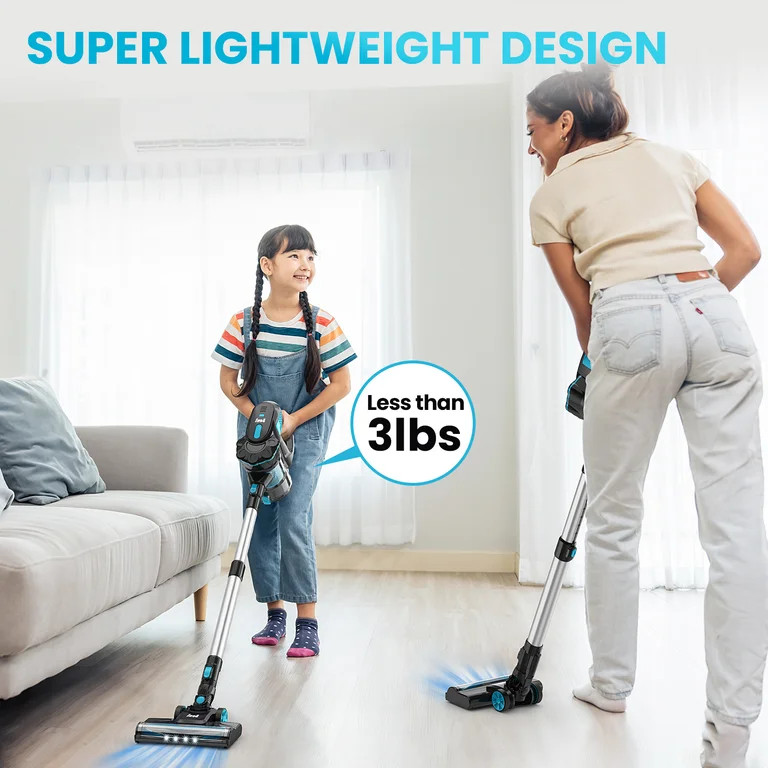 INSE Cordless Vacuum Cleaners, 6-in-1 Lightweight Stick Vacuum for Hardwood Floor Carpet Pet Hair... | Walmart (US)