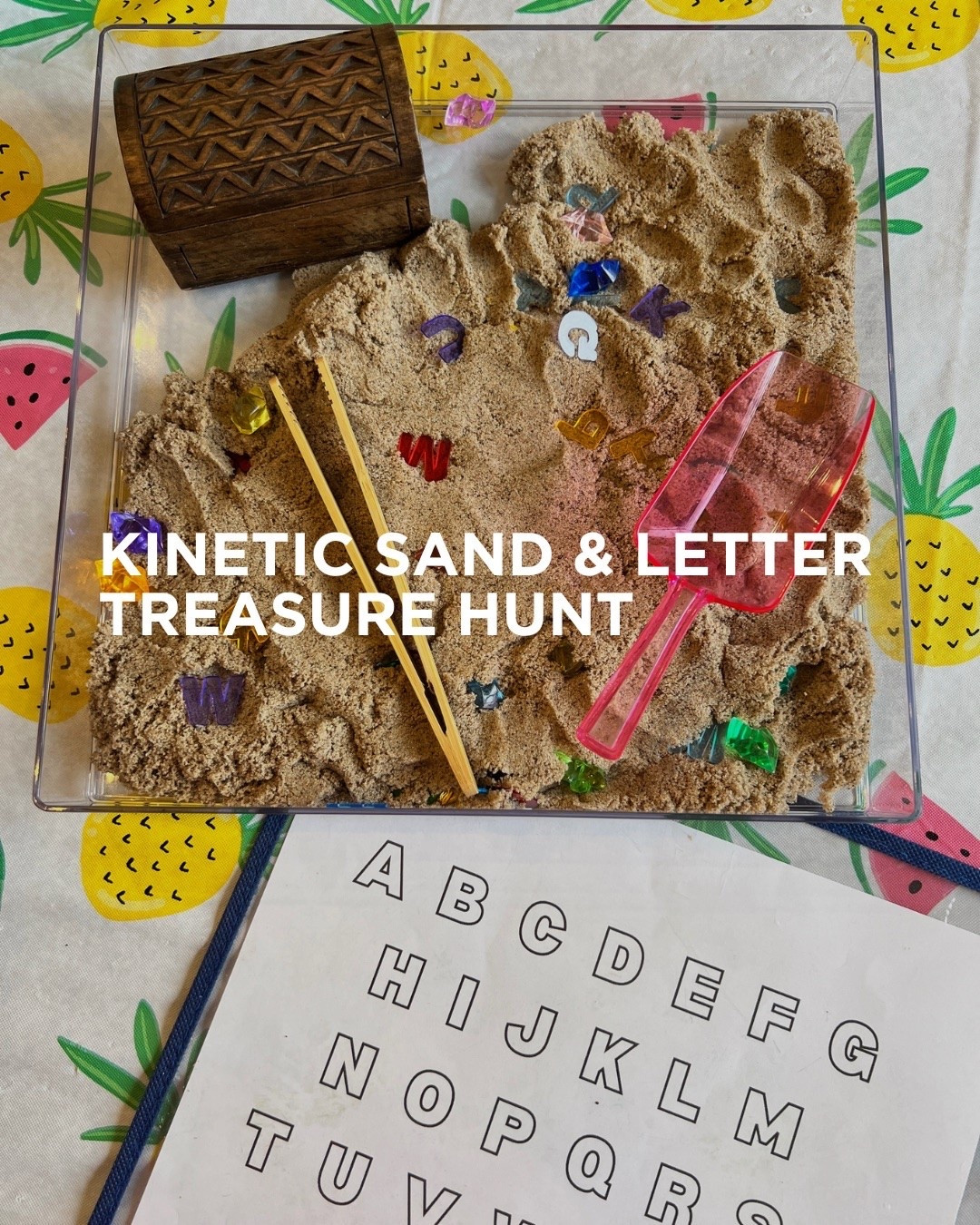 My kids love a treasure hunt sensory bin and this one sneaks in letter learning!

#LTKKids