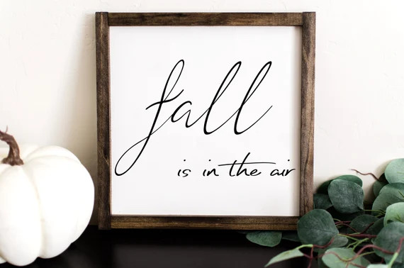Fall is in the Air | Fall Wood Sign | Small Fall Signs | Small Wood Signs | Cute Fall Decor | Fall S | Etsy (US)
