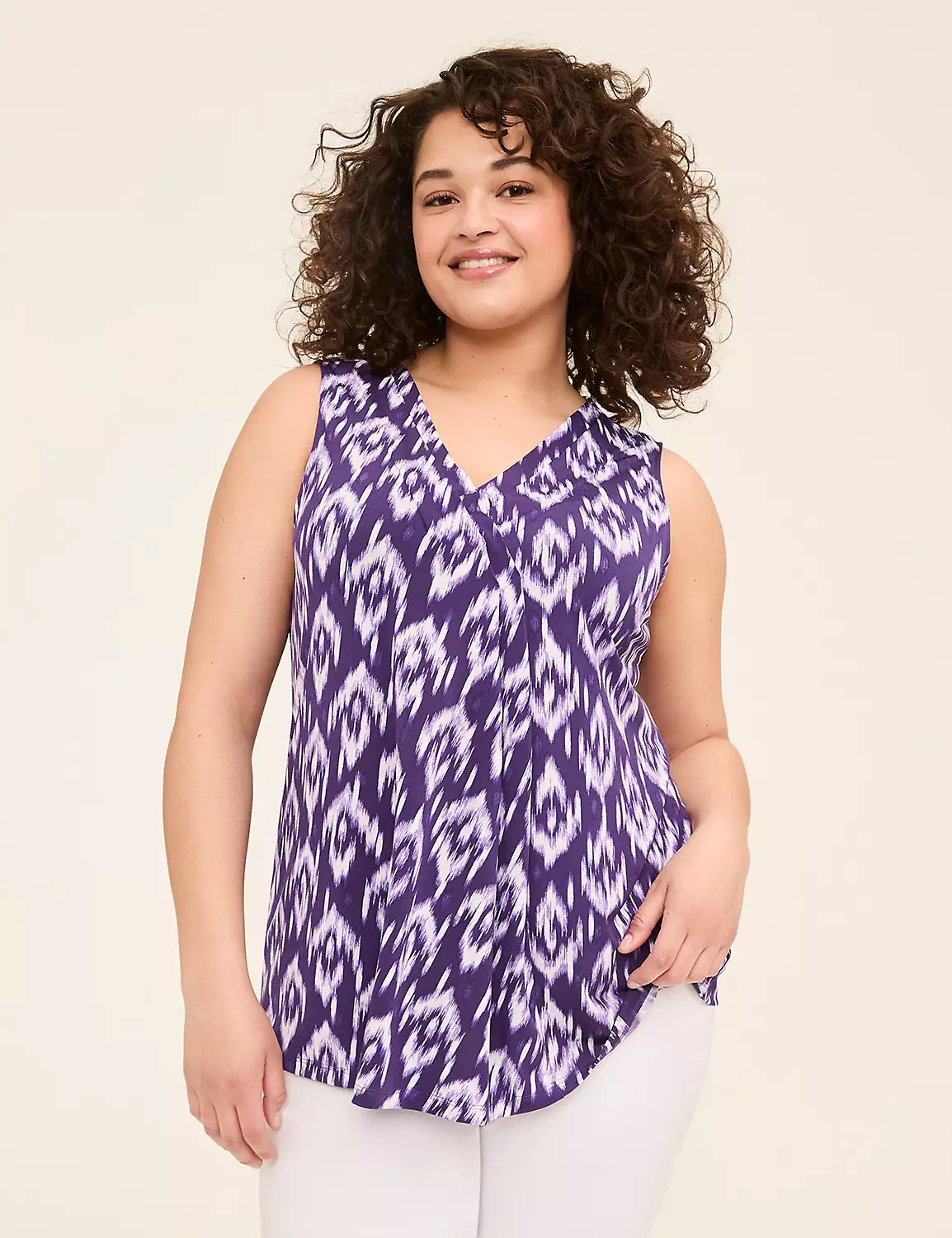 Swing Sleeveless Pleat-Front Top | Lane Bryant (US)