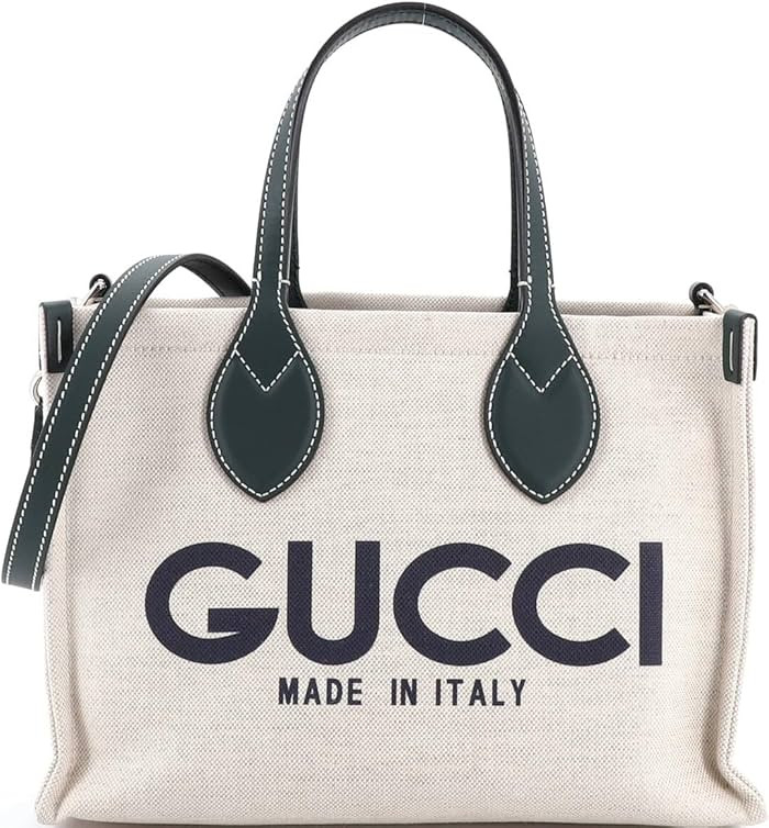 Amazon.com: Gucci, Pre-Loved Logo Shopper Tote Printed Canvas Small, Green : Amazon Luxury | Amazon (US)