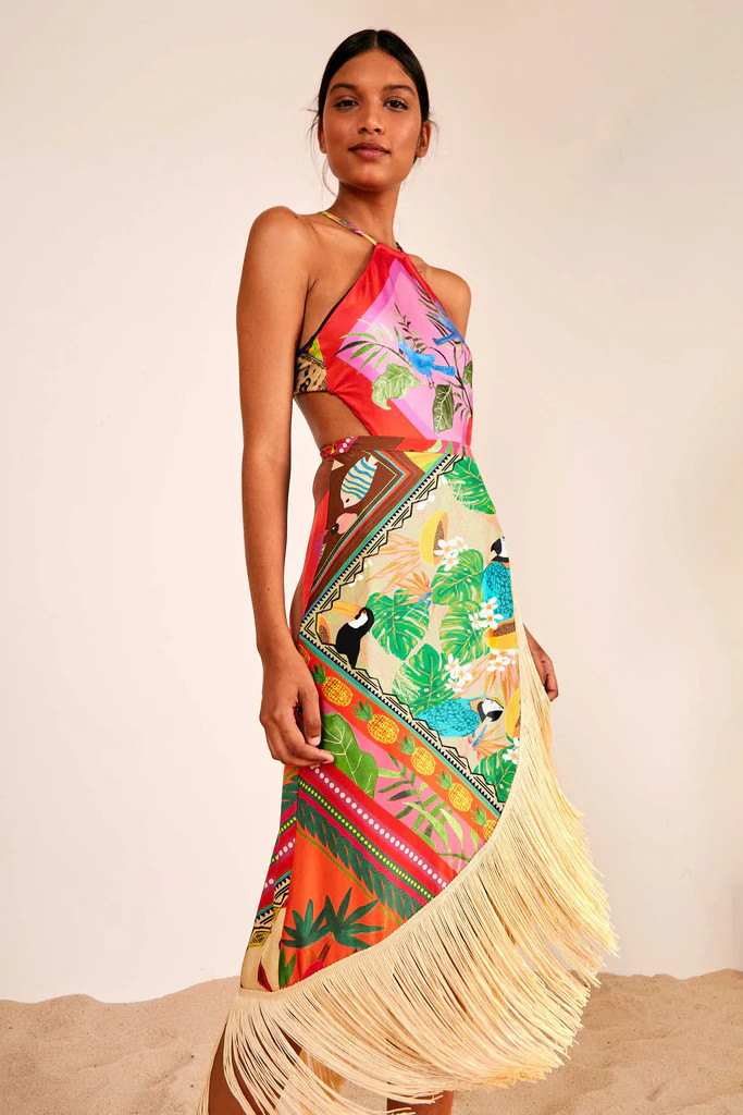 MIX SCARVES SUMMER WRAP SKIRT | FarmRio (US)