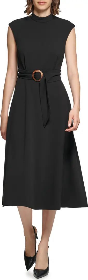Calvin Klein Sleeveless Scuba Crepe Midi Dress | Nordstromrack | Nordstrom Rack