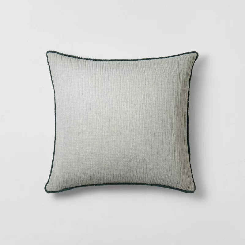 Euro 26''x26'' Textured Chambray Cotton Decorative Throw Pillow - Casaluna™ | Target