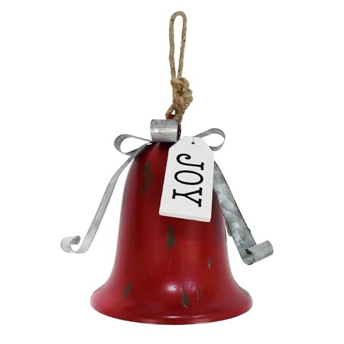 Morning View Christmas Bells Decorations Large Red Jingle Bell Ornaments Big Giant Xmas Hanging Bells for Christmas Tree Holiday Winter Party Wall Decor Outdoor Joy 4.72X6 Inches | Amazon (US)