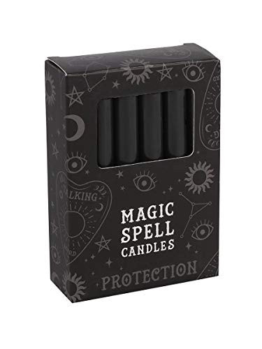 12 Magic Candles with Protection 10 cm Black | Amazon (US)