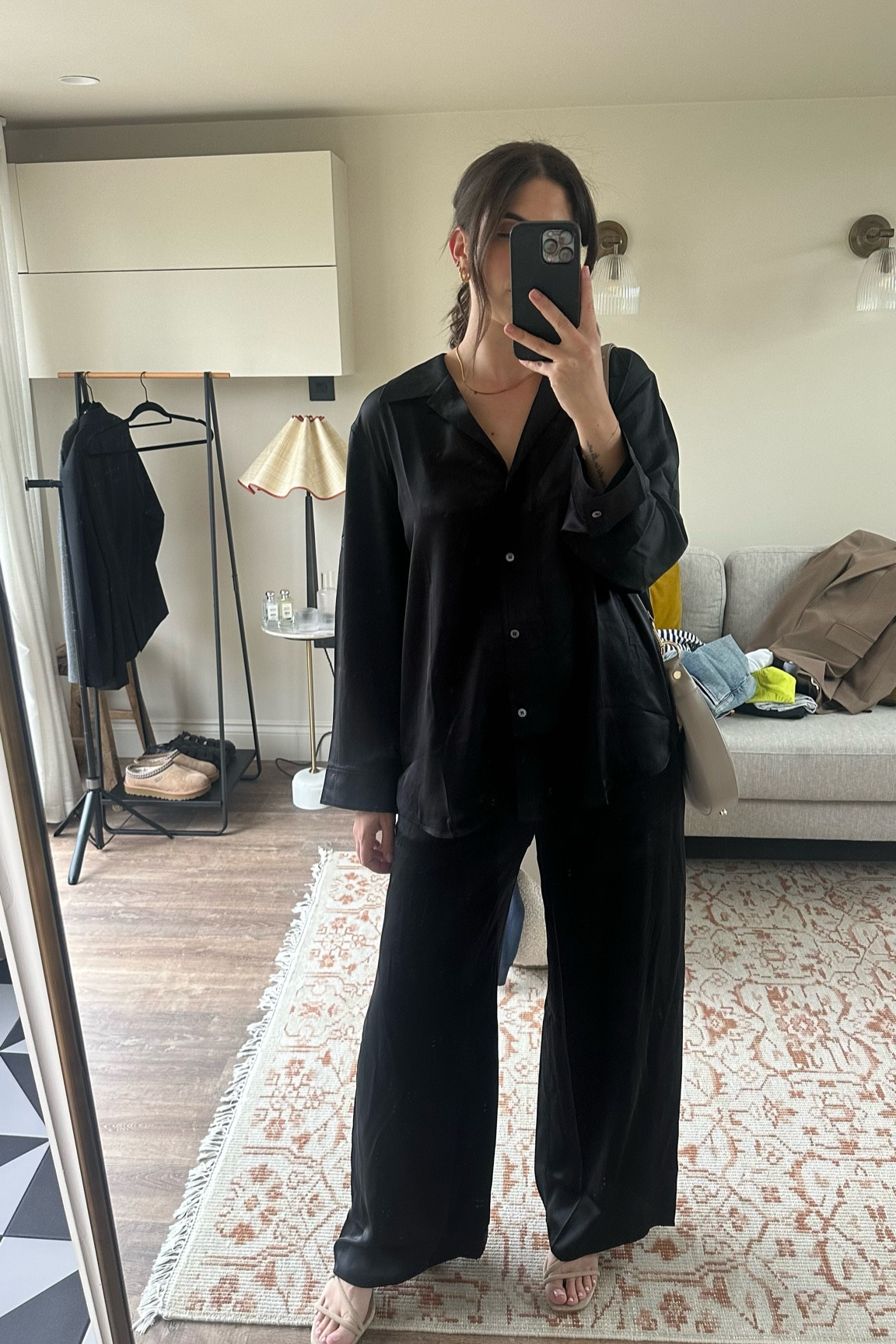 Pjs. Silk shirt. Arket. Silk trousers. Occasion wear. Set  

#LTKSeasonal #LTKmidsize #LTKparties