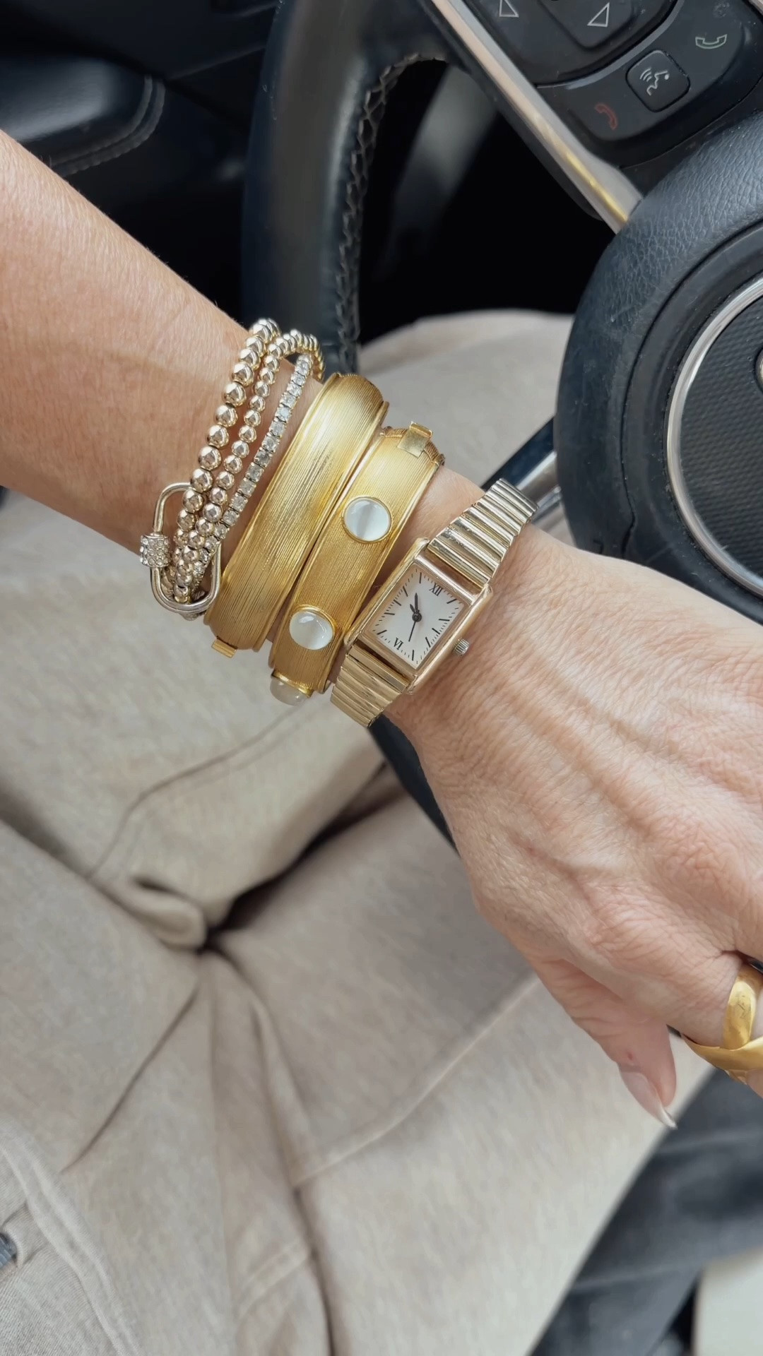 Today’s bracelet stack. ✨

Fall outfits women over 50, gold jewelry, statement jewelry, elevated style, bangle bracelets, gold watch

#LTKdayinmylife #LTKootd #LTKOver40