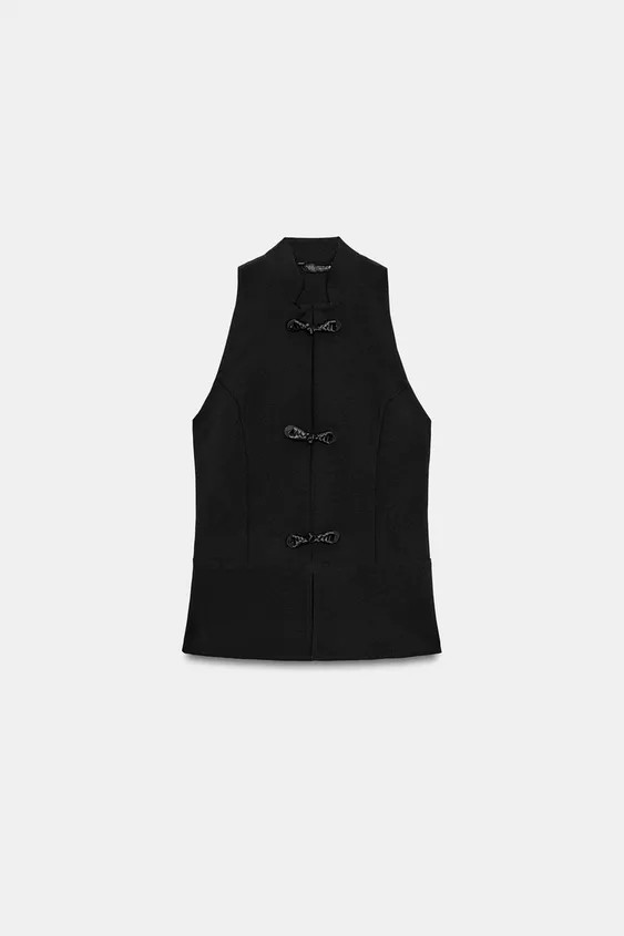 PEPLUM TOP WITH FROG FASTENING | Zara UK