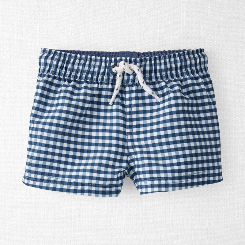 Recycled Gingham Swim Trunks | Carter's