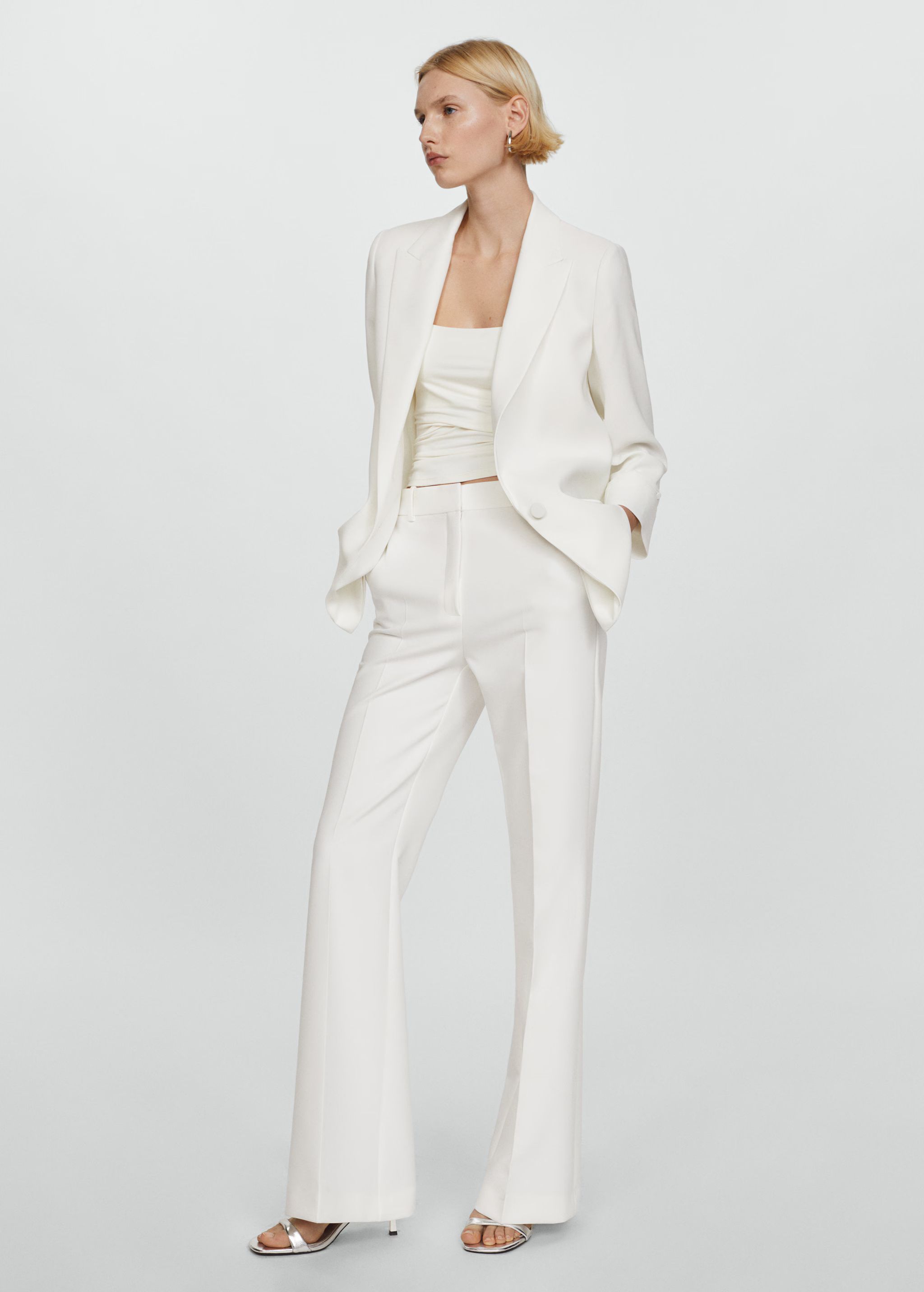 Tailored jacket with turn-down sleeves | MANGO (US)