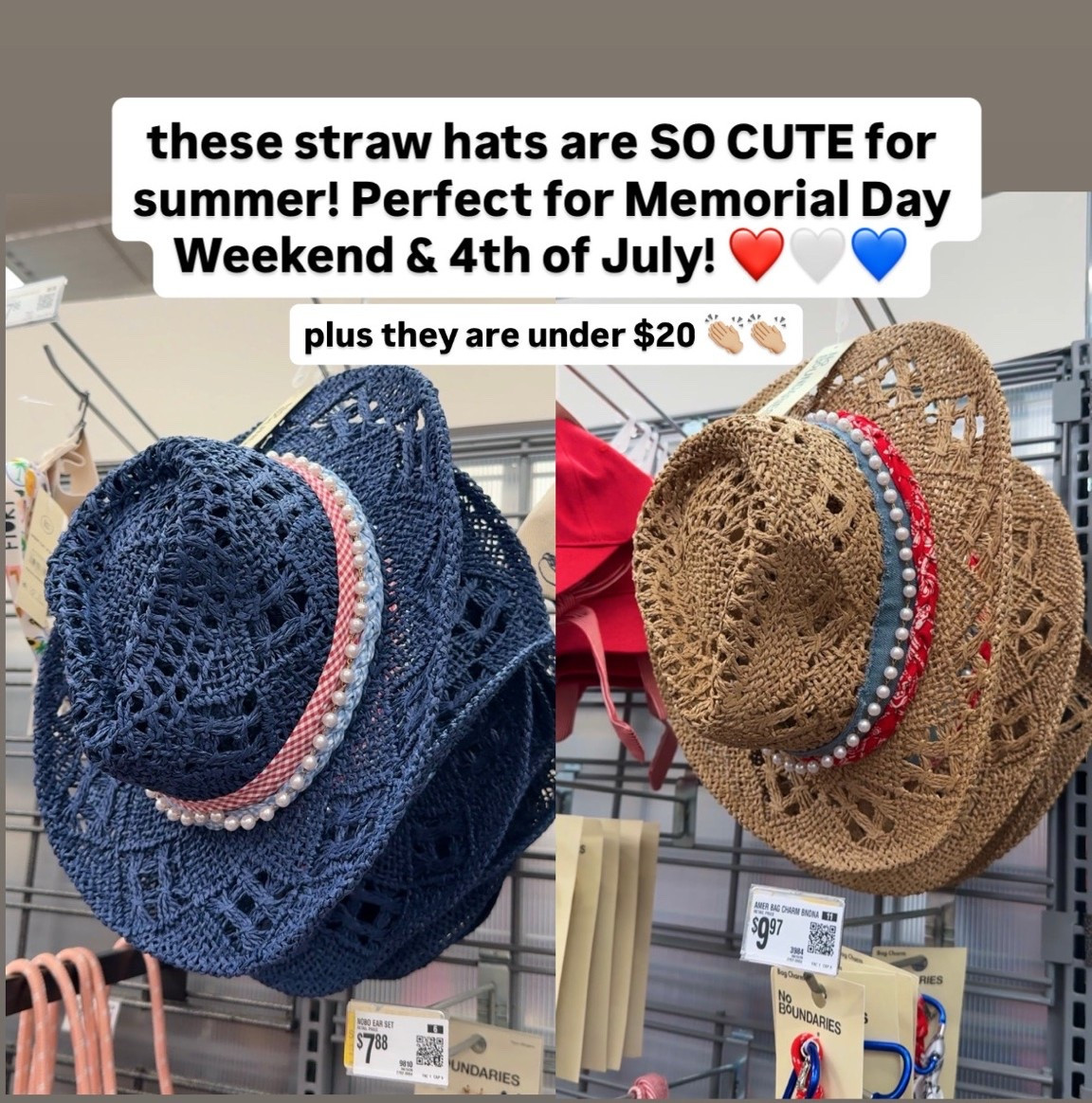 the cutest straw hats for summer! 👏🏼😍


July 4th outfit
Patriotic earrings
Walmart finds
Walmart new arrivals
Walmart deals
4th of July accessories 
4th of July outfit
4th of July earrings
Memorial Day weekend
Memorial Day outfit
Red white & blue

#LTKdayinmylife #LTKgrwm #LTKootd