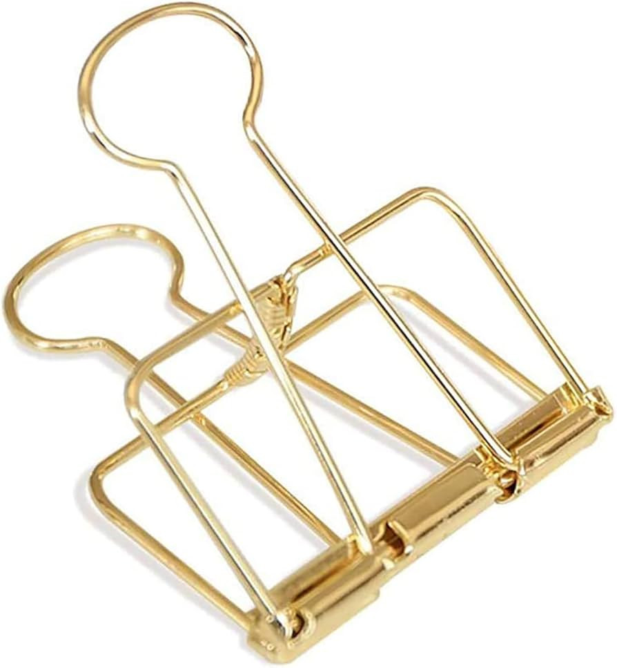 12Pcs Hollow Out Long Tail Wire Binder Clips Paper Binder Clip Large 51mm | Amazon (US)