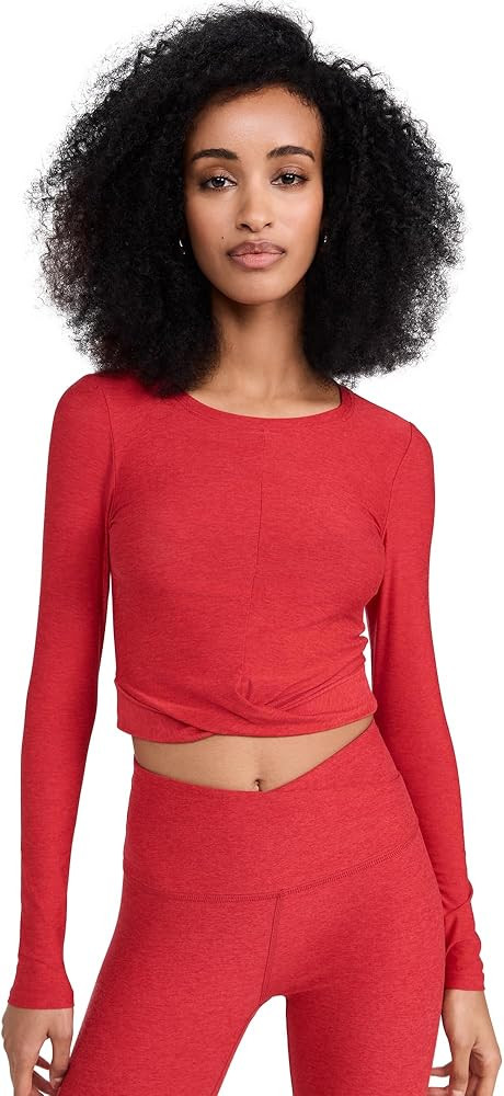 Beyond Yoga Women's Featherweight Center Stage Cropped Long Sleeve Tee | Amazon (US)