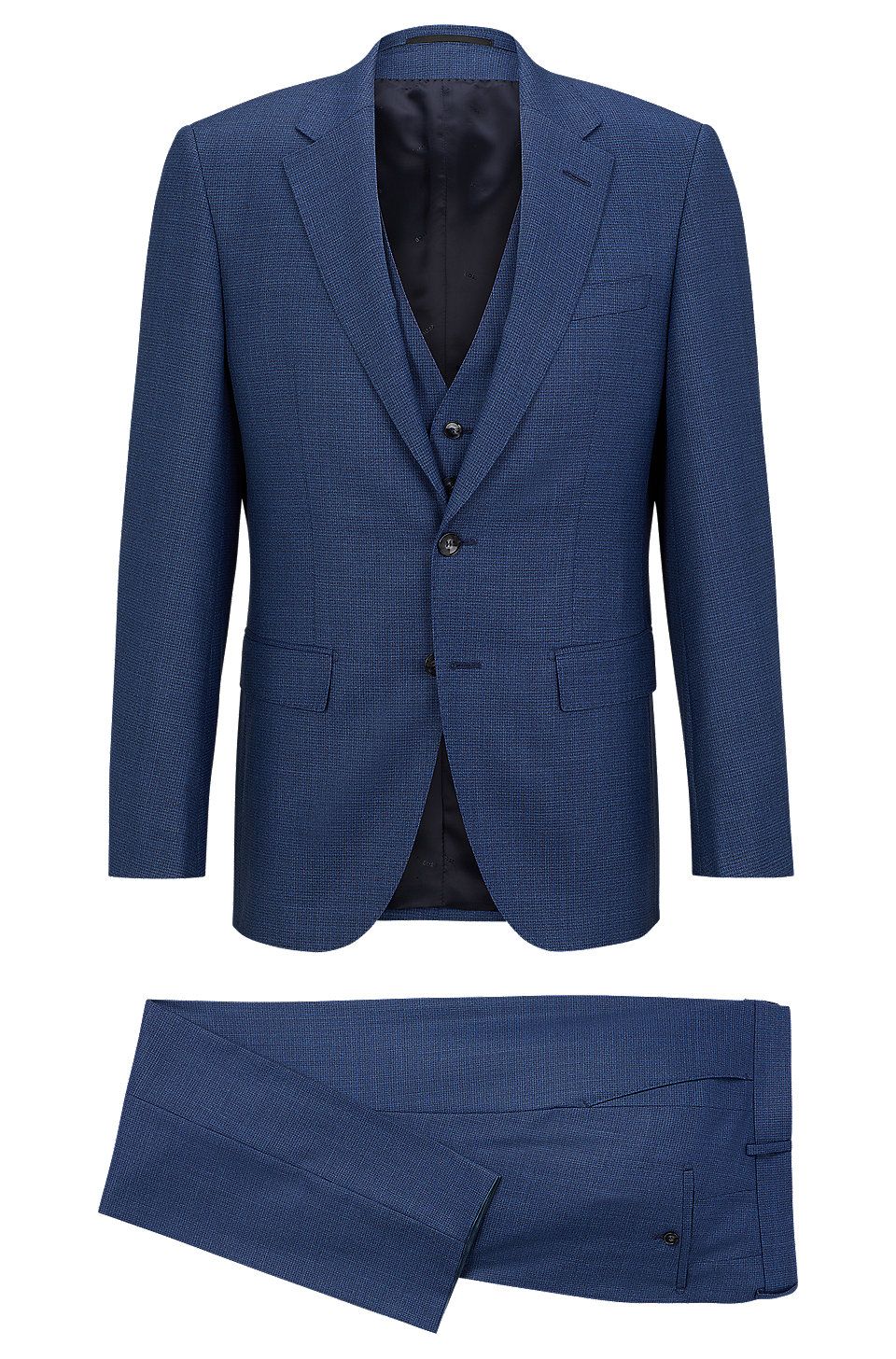 Three-piece slim-fit suit in virgin wool | Hugo Boss (US)