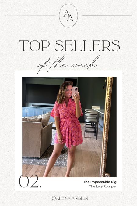 Top sellers of the week— Lele Romper from The Impeccable Pig // wearing size small- use code ALEXA15 at checkout for 15% off! 

#LTKSaleAlert #LTKTravel #LTKStyleTip