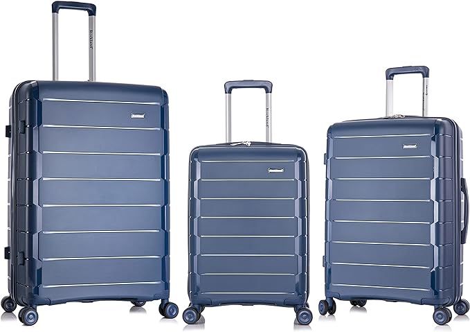 Amazon.com | Rockland Vienna Hardside Luggage with Spinner Wheels, Navy, 3-Piece Set (20/24/28) |... | Amazon (US)