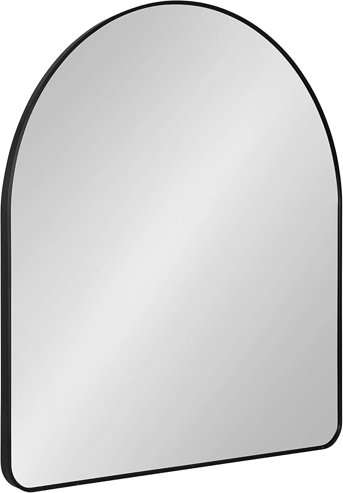 Kate and Laurel Zayda Modern Round Arch Framed Statement Wall Mirror; 32 x 36; Black; Metal Minim... | Amazon (US)