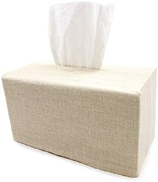 Modern Design Linen Tissue Box Cover for Disposable Paper Facial Tissues, Stylish Rectangular Nap... | Amazon (US)