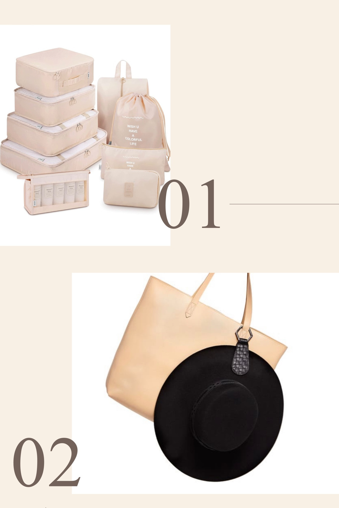 Two of my absolute travel must haves: 
Packing cubes 
TopTote 


#LTKstyletip #LTKtravel #LTKunder50