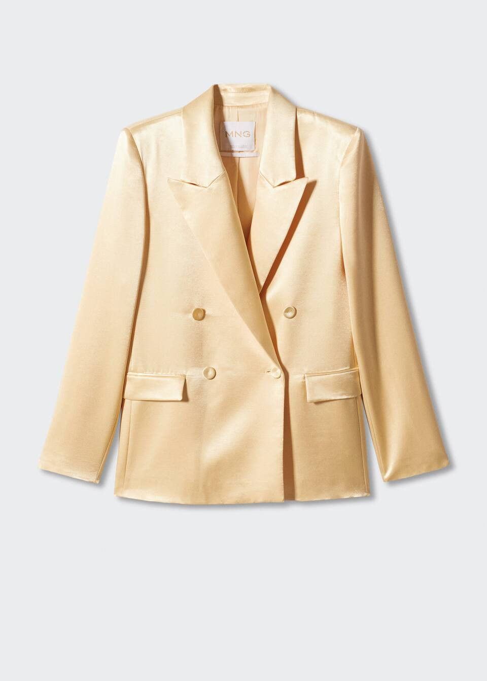 Satin-finish blazer -  Women | Mango USA | MANGO (US)