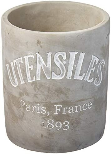 Mud Pie Concrete Utensils Crock, Gray (4584006) | Amazon (US)