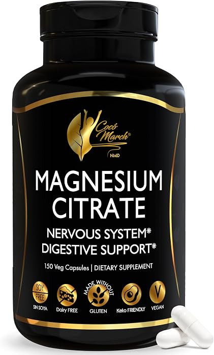 Coc\u00f3 March N.M.D Magnesium Citrate 500mg per Serving, Gluten Free, Supports Sleep, Digestive... | Amazon (US)