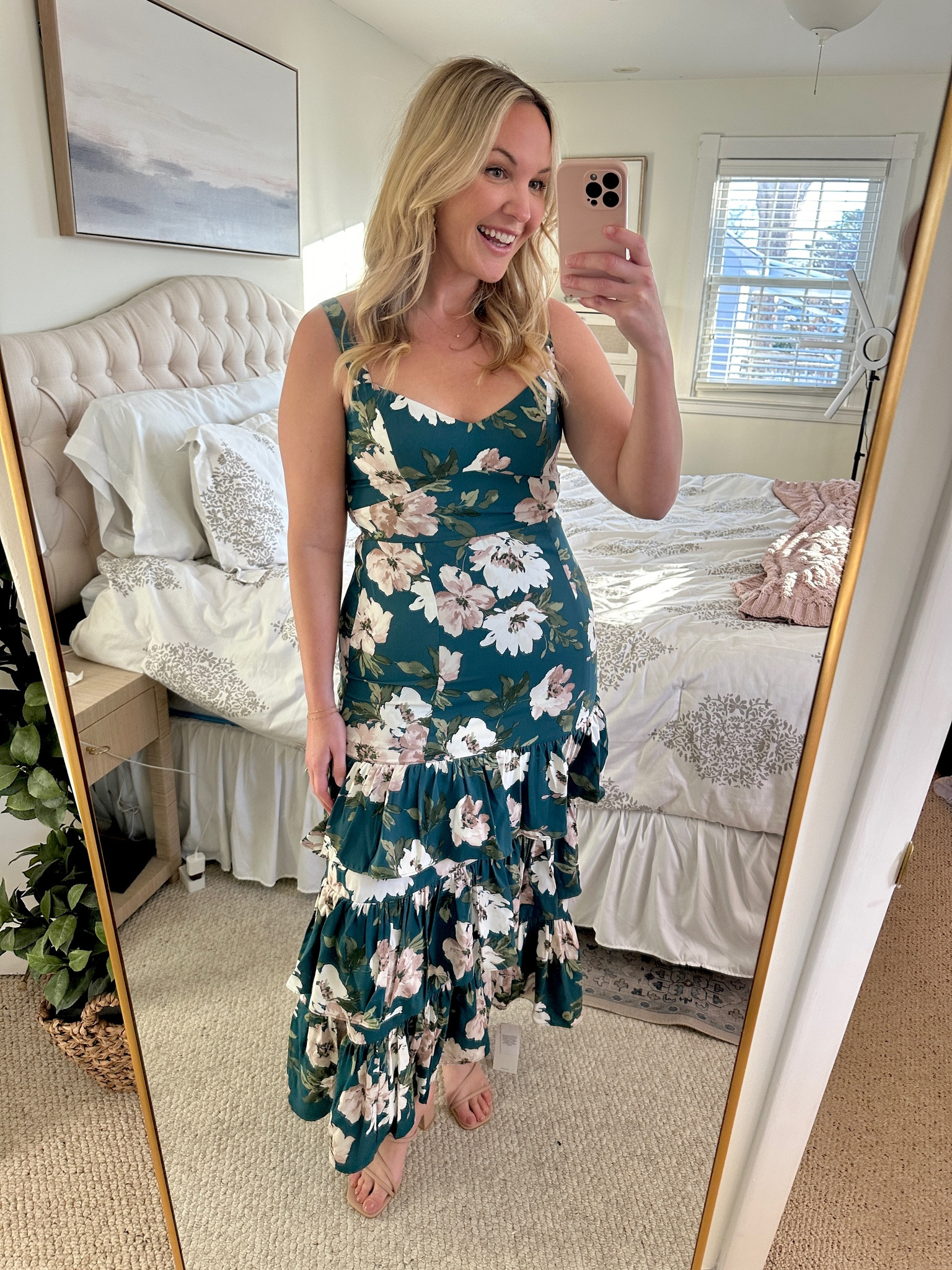 pink corset maxi dress Harvest Bloom Corset Maxi Dress in Cream Floral
