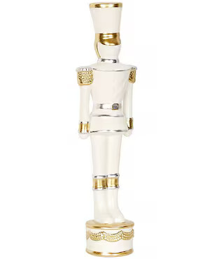 Southern Living Merry and Bright Collection Silver and Gold Ceramic Nutcracker | Dillard's | Dillard's
