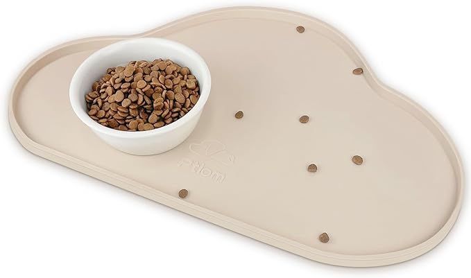 Ptlom Silicone Pet Placemat for Dogs and Cats, Non-Slip Waterproof Dog Feeding Bowl Mats for Food... | Amazon (US)