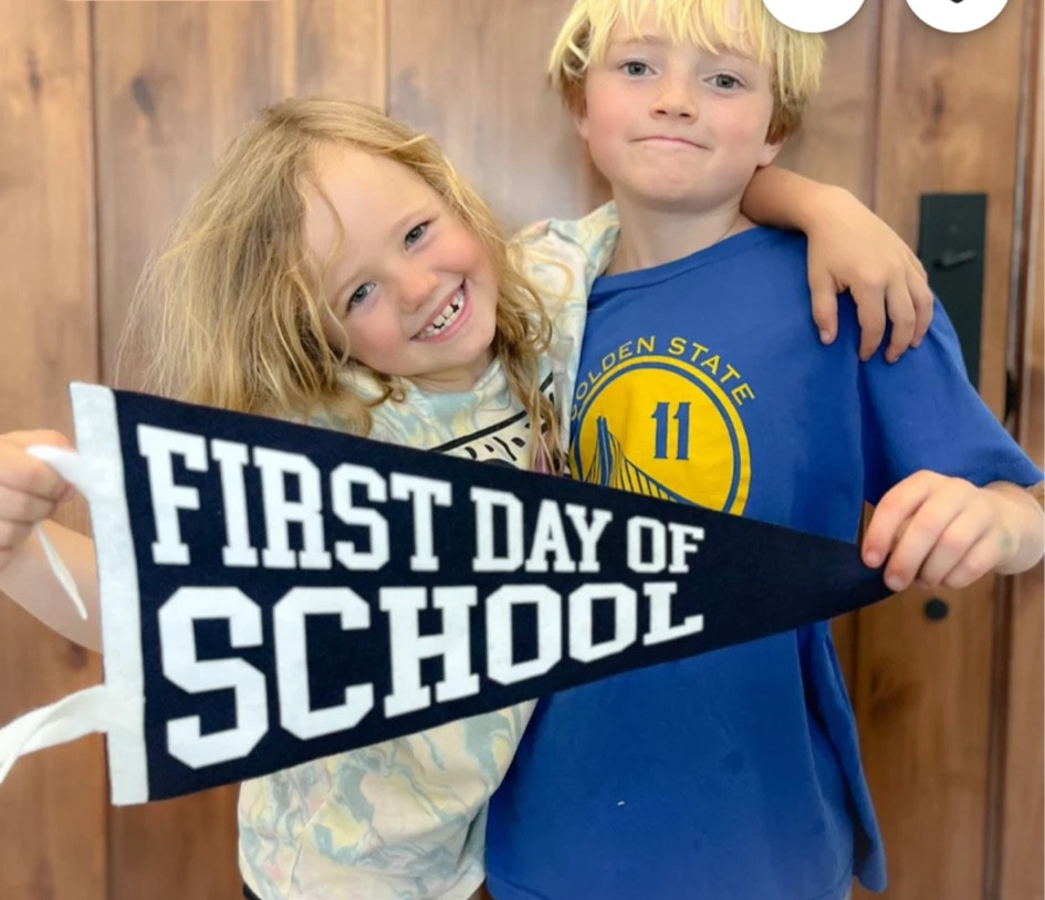 First day of school flag